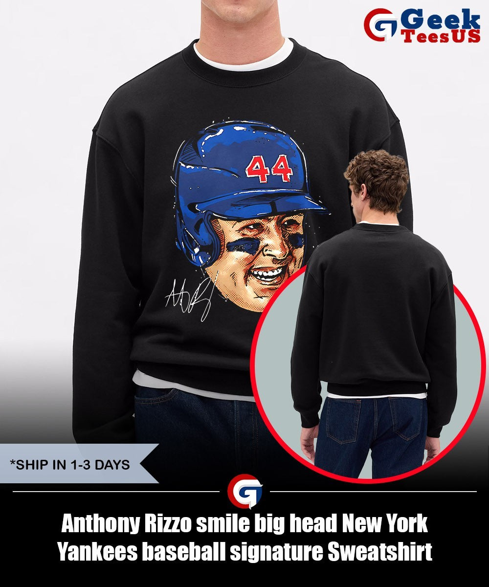 Anthony Rizzo smile big head New York Yankees baseball signature shirt