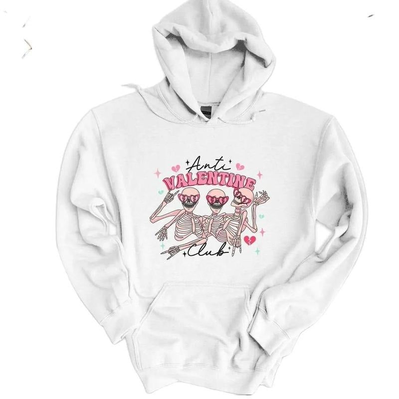 Anti Valentine Club Sweatshirt, Retro Valentine Sweater for Women T-Shirts, Hoodie | HypeDripTees.com