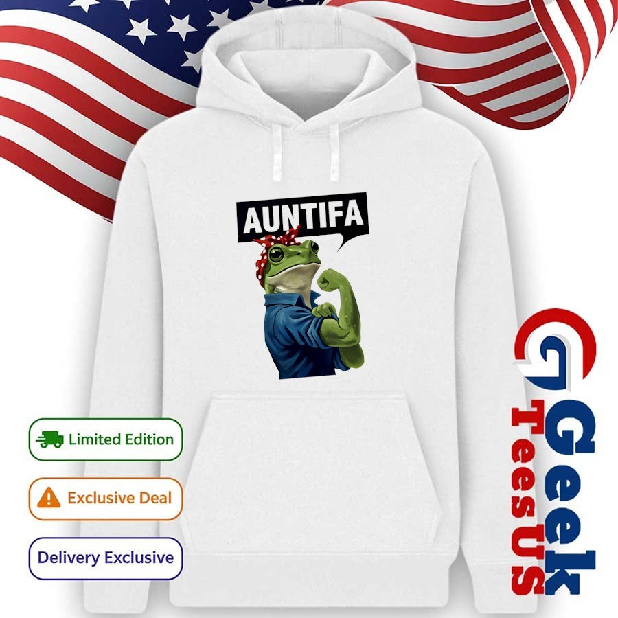 Antifa Frog Christmas Rosie the Riveter shirt