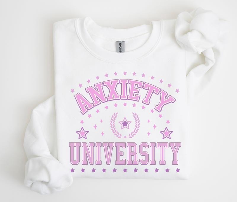 Anxiety University Anxious Cute Fabric Womenswear T-Shirts, Hoodie, Sweatshirt