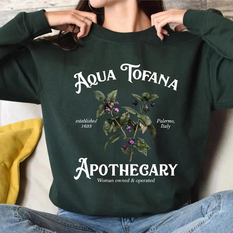 Aqua Tofana Apothecary Shirt, My Body My Choice Sweatshirt, Women's Rights Shirt, Funny Feminist Cotton Crewneck Hoodie