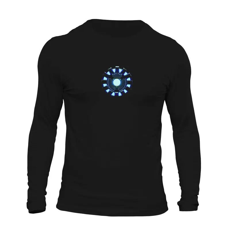 Arc Reactor Stark Industries Long Sleeve Men's T-Shirt Casual Classic Hoodie, Sweatshirt | HypeDripTees.com