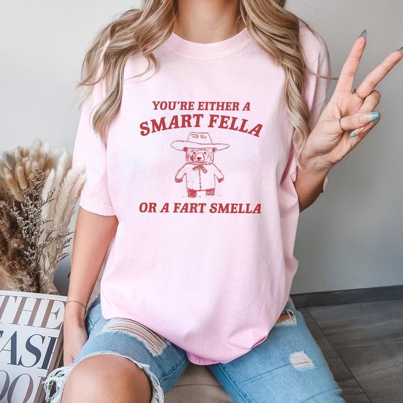 Are You A Smart Fella Or Fart Smella? T Shirt, Retro Cartoon Tee, Funny Shirt, Unisex T-Shirt Hoodie, Sweatshirt
