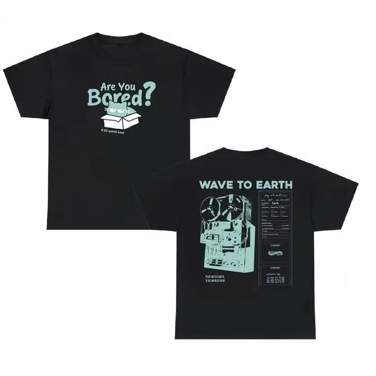 Are You Bored Shirt, Wave to Earth Cat Music Tour Lover T-shirt 2 sides Cotton Menswear Hoodie, Sweatshirt | HypeDripTees.com