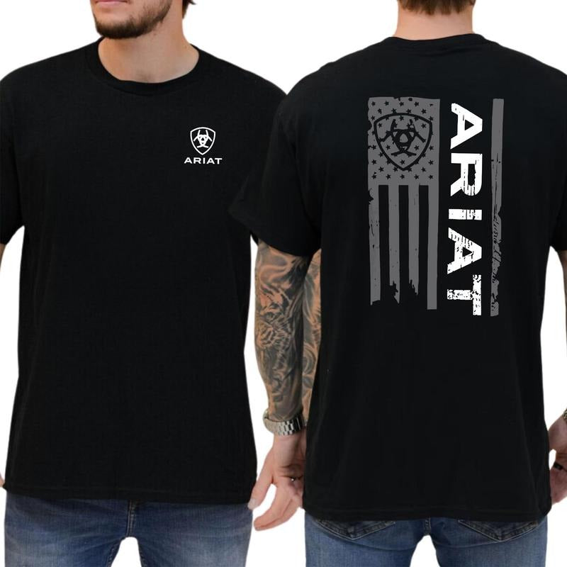 Ariat T-Shirt  Proudly Displaying the American Flag Hoodie, Sweatshirt | HypeDripTees.com