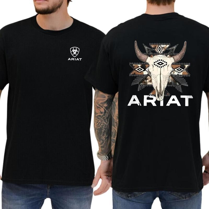Ariat T-Shirt  Tribal Skull Design for Bold Style Hoodie, Sweatshirt | HypeDripTees.com