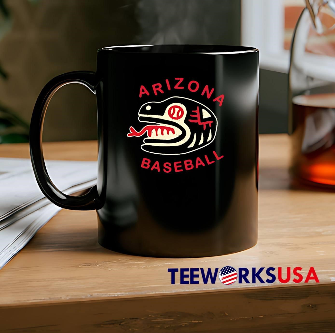 Arizona Baseball Shirt Native Style Rattlesnake Graphic Tee