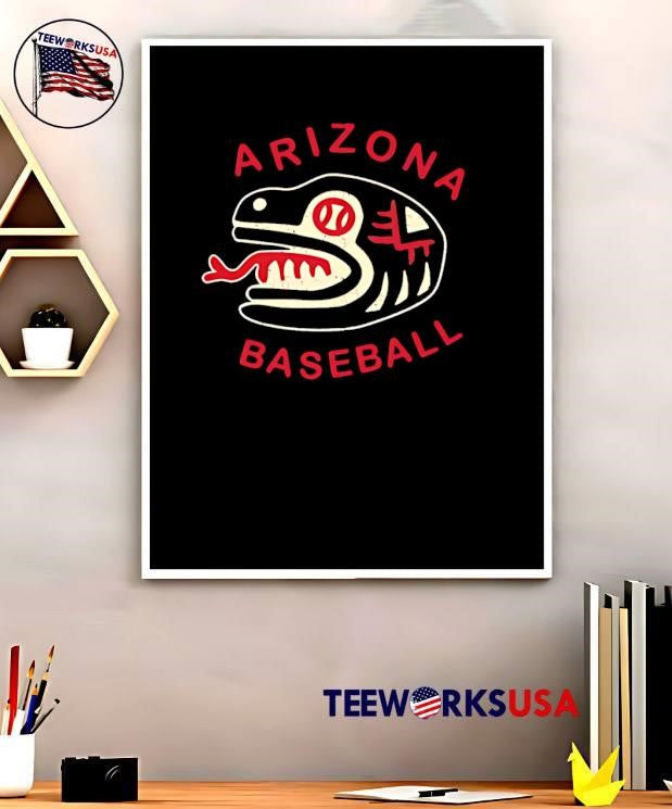 Arizona Baseball Shirt Native Style Rattlesnake Graphic Tee