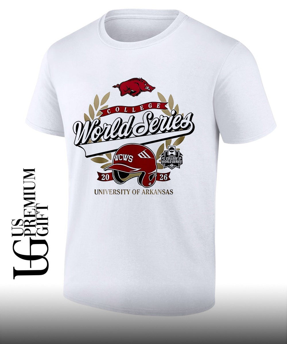 Arkansas Razorbacks Softball 2026 Women’s College World Series helmet shirt
