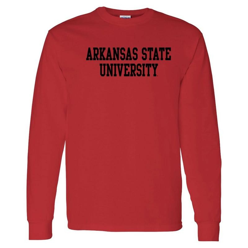 Arkansas State Red Wolves Basic Block Unisex T-shirt Sweatshirt Hoodie 7 | HypeDripTees.com