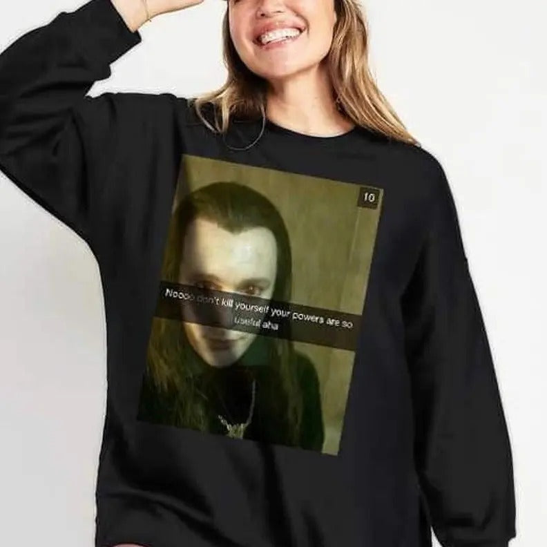 Aro Snapchat Funny Women's Sweatshirt - Casual Round Neck Long Sleeve Cotton Top - Fit T-Shirts, Hoodie | HypeDripTees.com