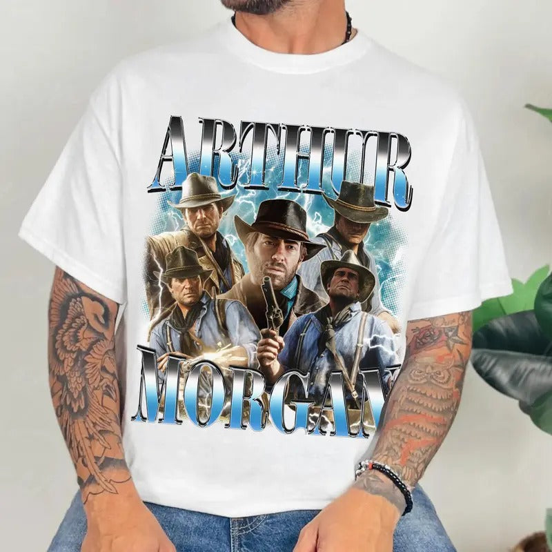Arthur Morgan Vintage Version 2 Arthur Morgan Red D*Ad Redemption Shirt Movies Lovers Casual Fabric Menswear T-Shirts, Hoodie, Sweatshirt