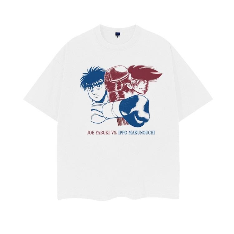 Ashita no Joe x Hajime no Ippo "The First Fist" Heavyweight Vintage Tee 100% Cotton OVERSIZED Anime T-shirt Menswear Top...