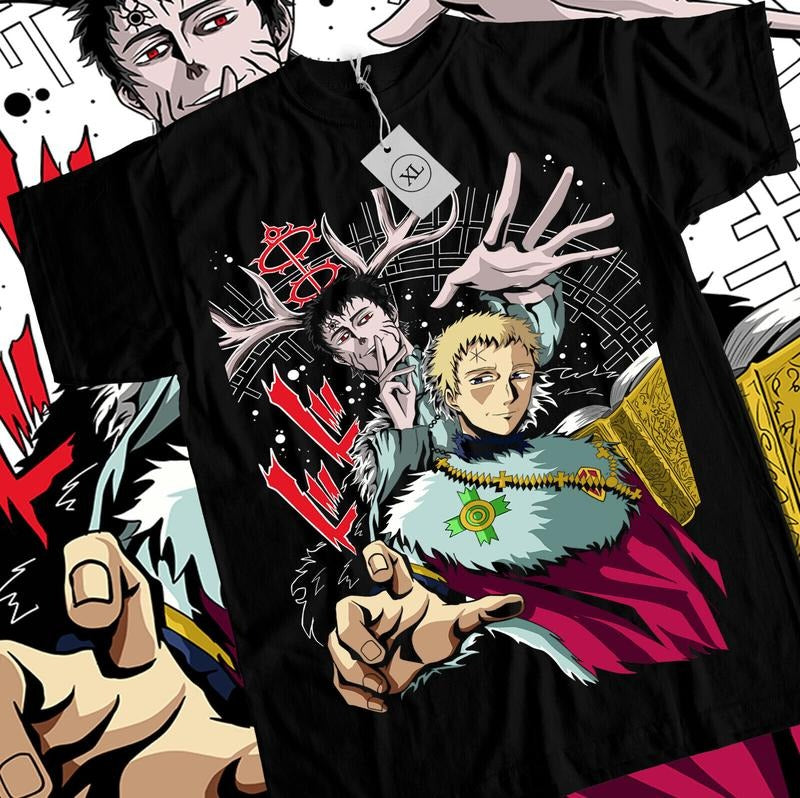 Asta Yuno T-Shirt S-4XL Black Clover Shirt Anime Manga Graphic Tee Tshirt S-4XL Hoodie, Sweatshirt | HypeDripTees.com