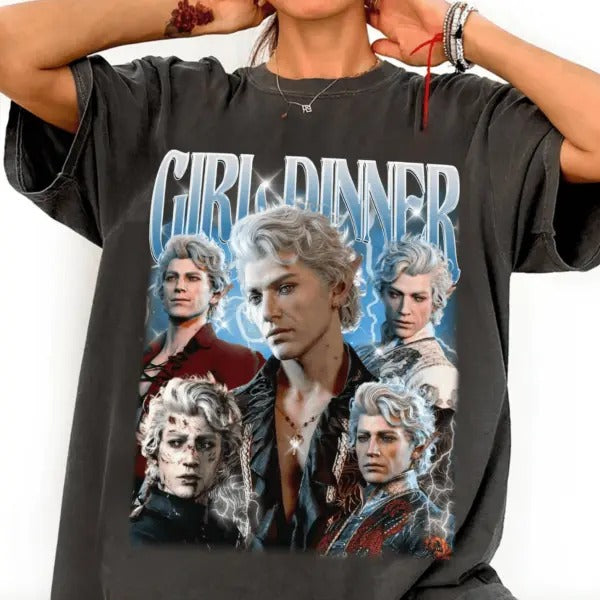 Astarion Baldurs Gate 3 Girl Dinner Vintage, Baldurs Gate Merch, Game Lover Shirt Hoodie, Sweatshirt | HypeDripTees.com