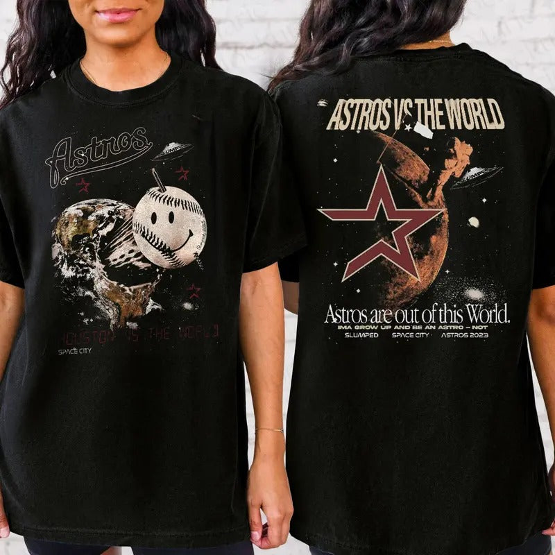 Astros Vs The World Shirt Sweatshirt Houston Space City Baseball Both Sides Shirt - Hoodie - Sweater