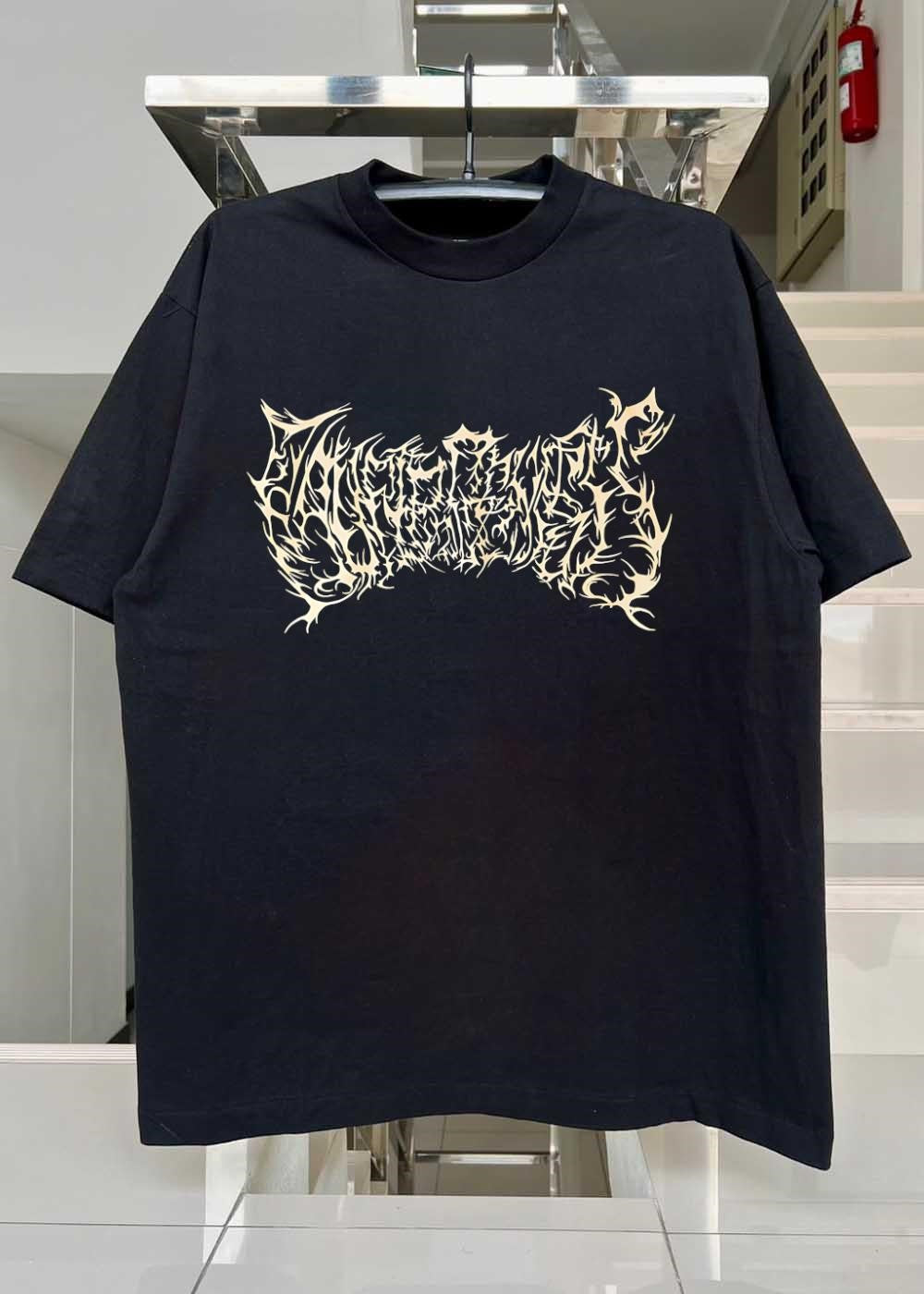 Atmospheric Black Metal Logo Shirt
