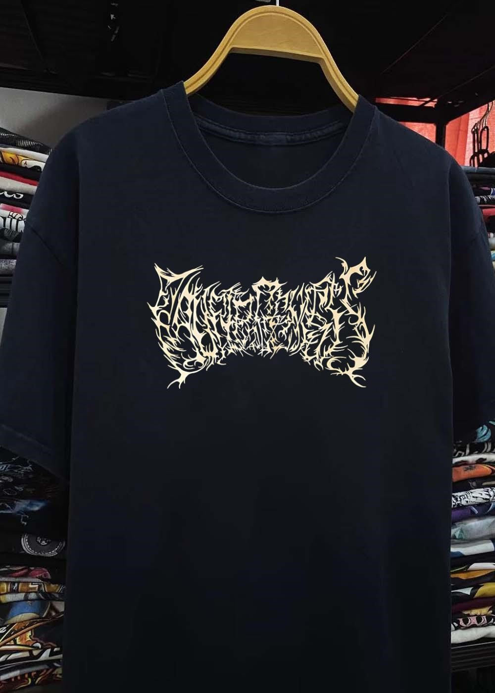 Atmospheric Black Metal Logo Shirt