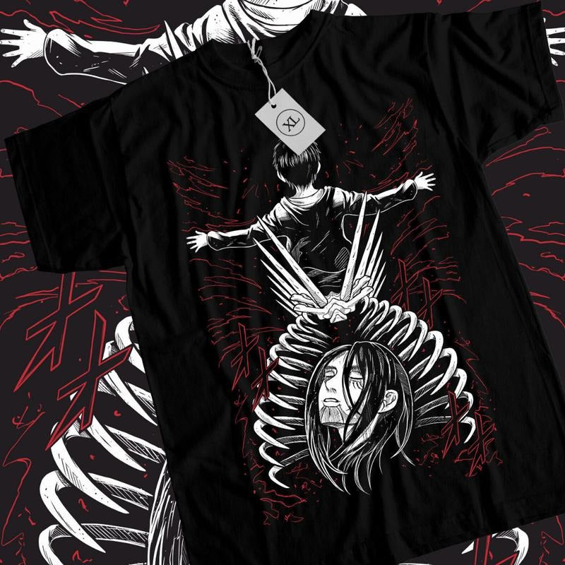Attack On Titan Anime T-shirt & Sweatshirt, Eren Yeager AoT Graphic Tee, Anime Manga Lover Gifts Hoodie | HypeDripTees.com