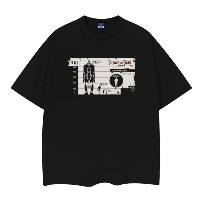 Attack on Titan "Illustration" Vintage Oversized Tee Anime T-shirt 100% Cotton Original Design Men's Top Casual...