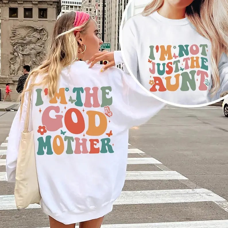 Auntie Sweatshirt, Godmother Gifts, Godmother Sweatshirt, Aunt Sweatshirt, Mother Day Gifts, Aunt Gifts, Gifts For Aunt,...