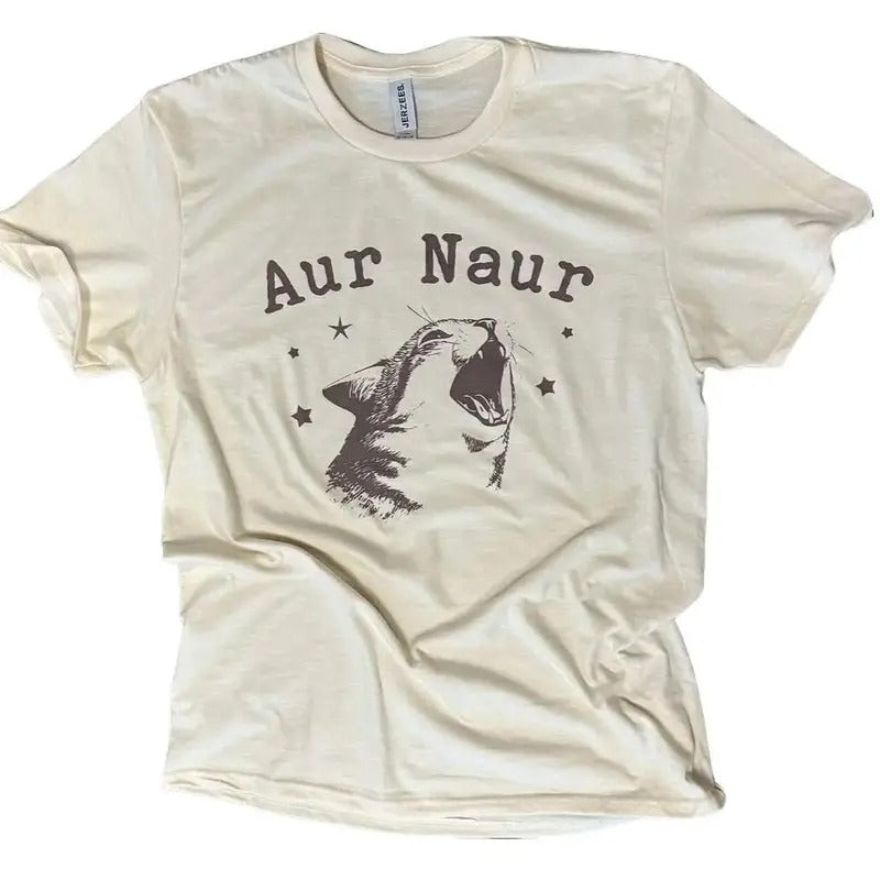 Aur Naur - Funny Cat Shirt - sublimated Womens Tee Hoodie, Sweatshirt | HypeDripTees.com