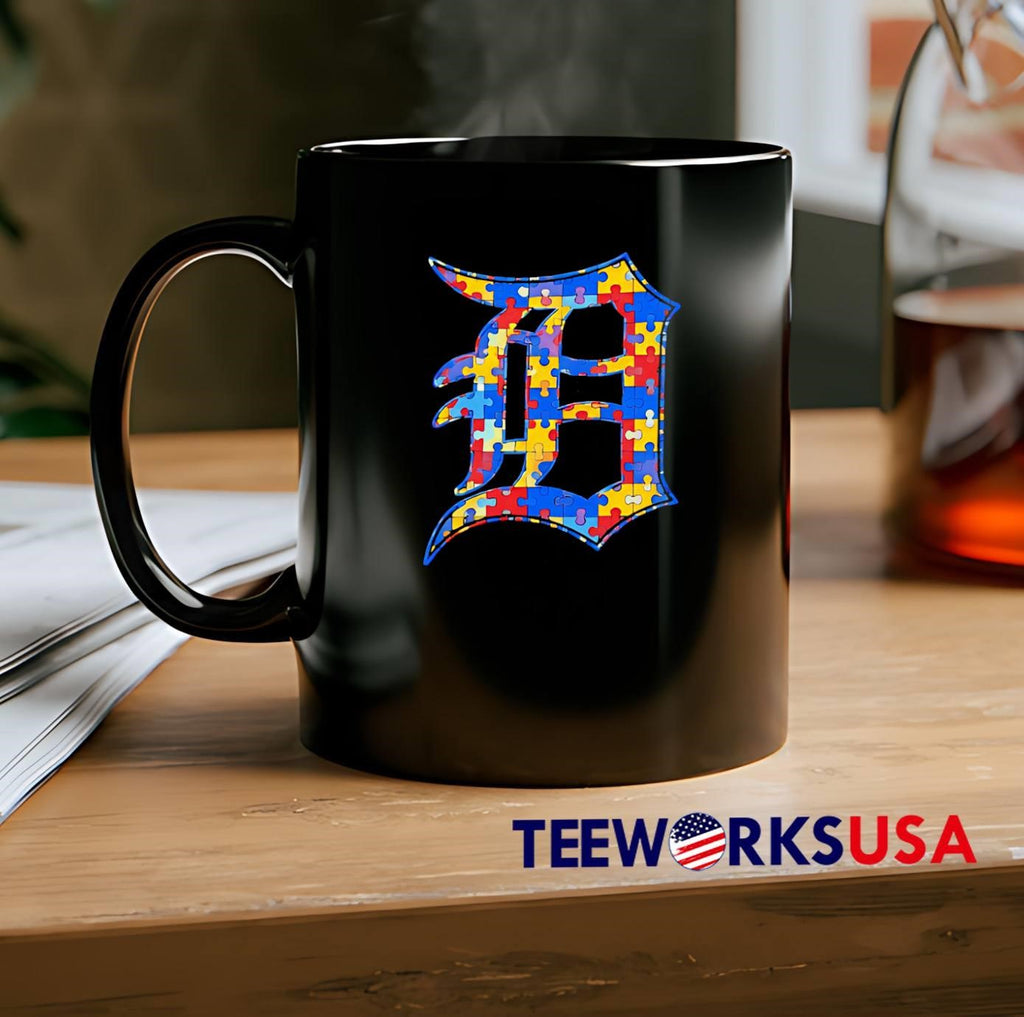 Autism Awareness Detroit Tigers Puzzle Piece T-Shirt