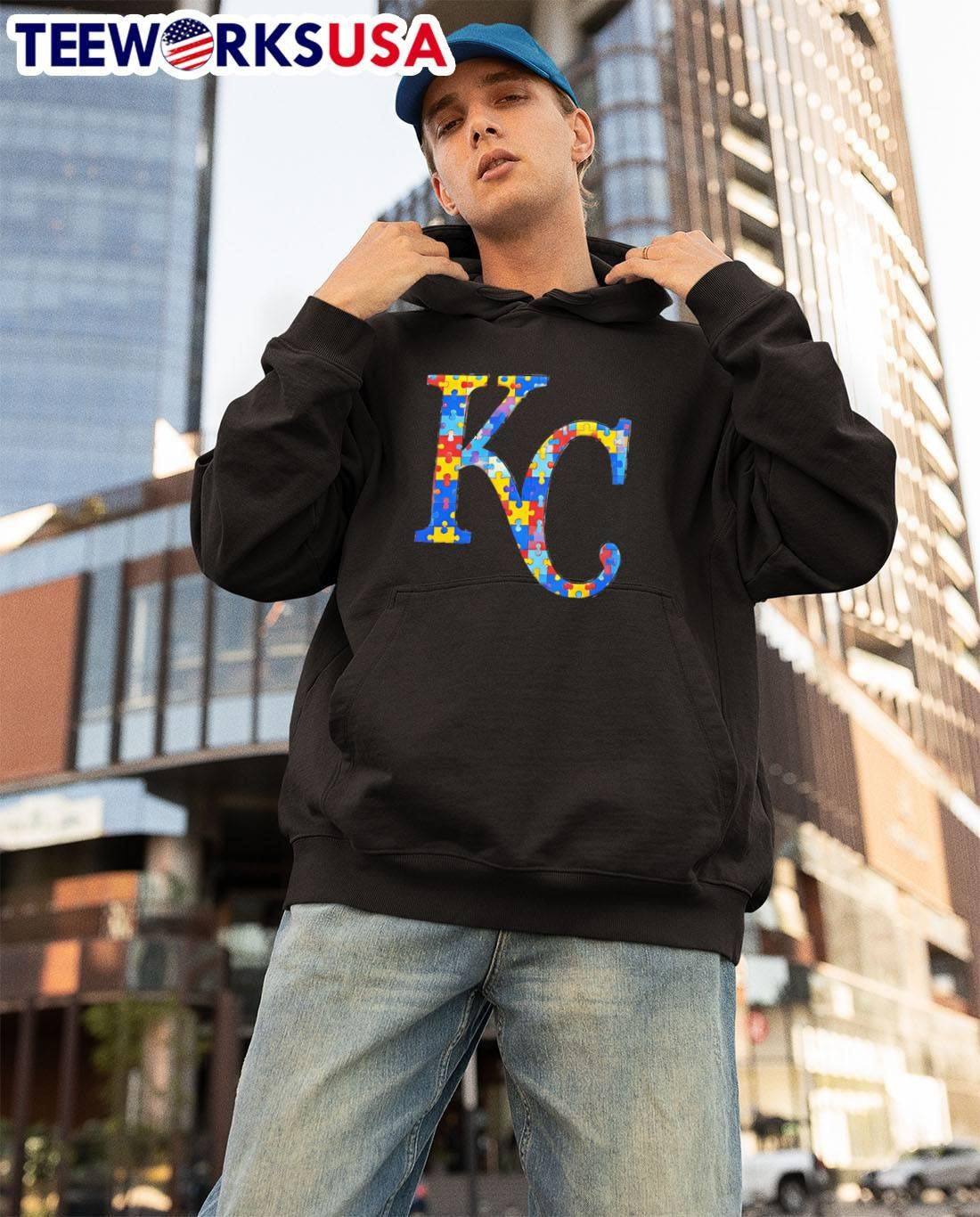 Autism Awareness KC Puzzle Piece T-Shirt