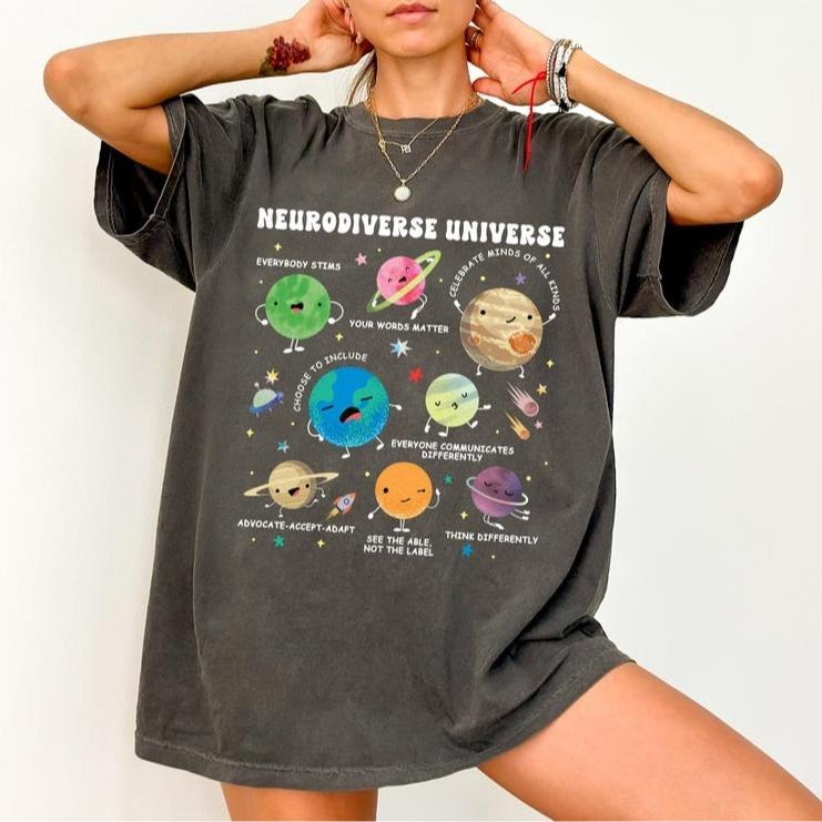 Autism Awareness Shirt, Neurodiverse Universe Tee, Space Neurodiversity TShirt, Sped Teacher T-Shirt, Special Education...