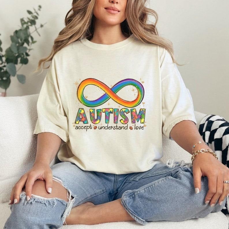 Autism Shirt for Her Him Autism Awareness Month Tee Autism Acceptance T-shirt Hoodie, Sweatshirt | HypeDripTees.com