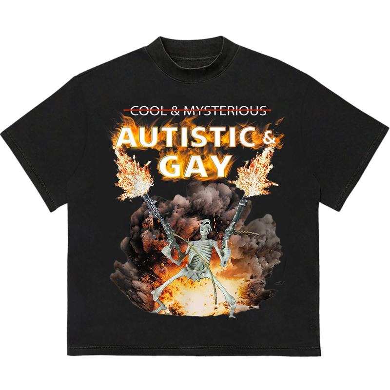 Autistic and Gey T-Shirt Unique T-Shirt Gift for Her Perfect Everyday Tee Hoodie, Sweatshirt | HypeDripTees.com
