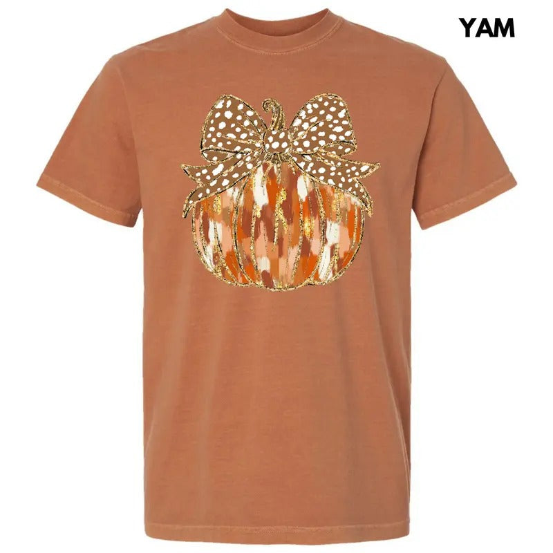 Autumn Brushstroke Pumpkin Comfort Colors T-Shirt 'NLB' Hoodie, Sweatshirt | HypeDripTees.com