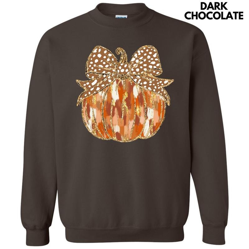 Autumn Brushstroke Pumpkin Sweatshirt 'NLB' T-Shirts, Hoodie | HypeDripTees.com