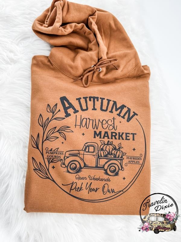 Autumn Harvest Market Cozy Carmel Shirt Hoodie, Sweatshirt | HypeDripTees.com