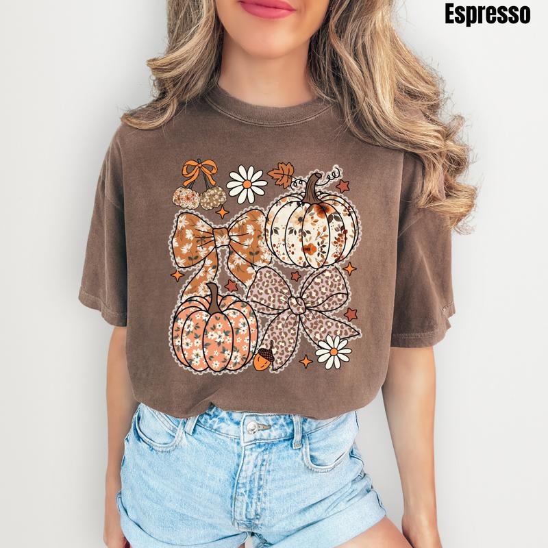 Autumn Pattern Collage Comfort Colors T-Shirt 'NLB' Hoodie, Sweatshirt | HypeDripTees.com