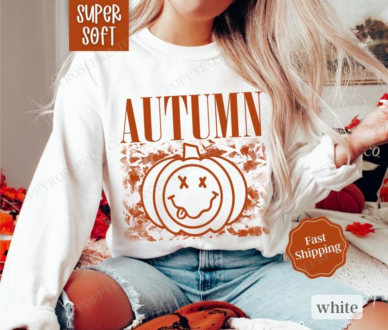 Autumn Sweatshirt, Retro Fall Crewneck, Womens Sweatshirt, Fall Sweater T-Shirts, Hoodie | HypeDripTees.com