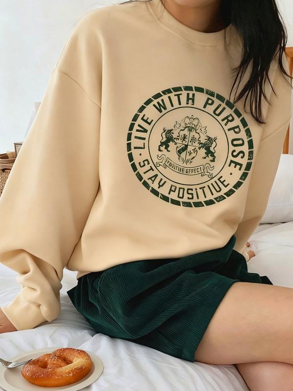 Autumn Winter New Women's Casual Loose Fit Pullover Long Sleeve Sweatshirt, Animal Pattern Print, Thicker Fabric, Fall...