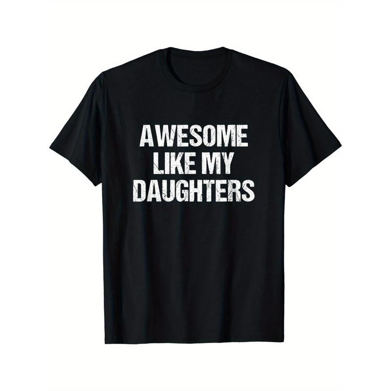 Awesome Like My Daughters Mom Dad Mother's Day Father's Day T-Shirt Made in USA Hoodie, Sweatshirt | HypeDripTees.com
