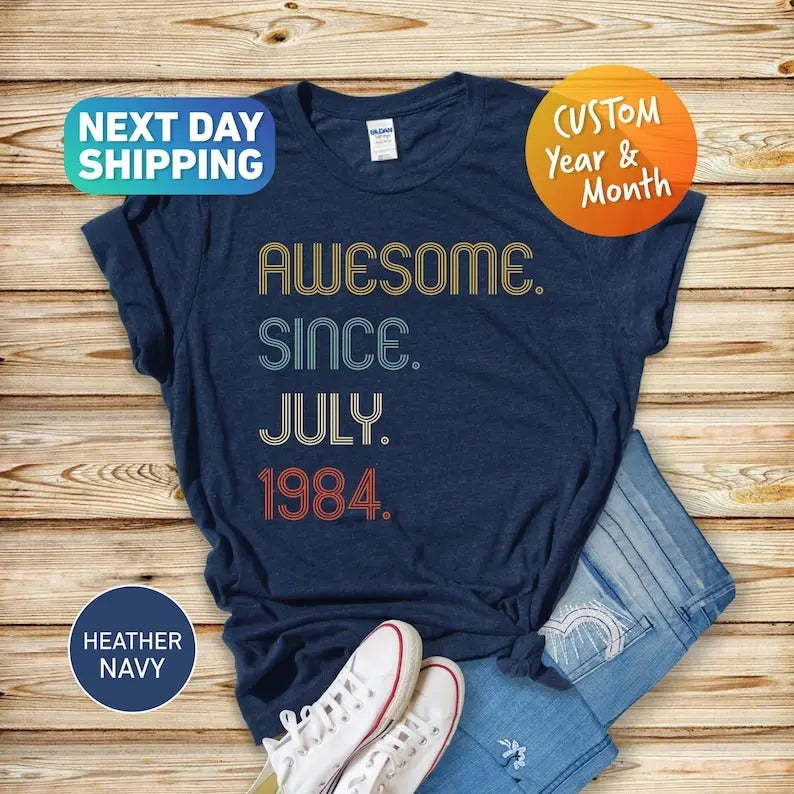 Awesome Since 1984 Shirt, 40th Birthday, 40th Birthday Gift, 40th Birthday Gift for Him, 40th Birthday Shirt,...