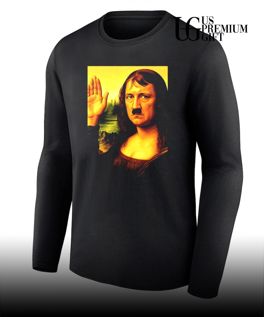 Mona Lisa Adolf Hitler parody shirt