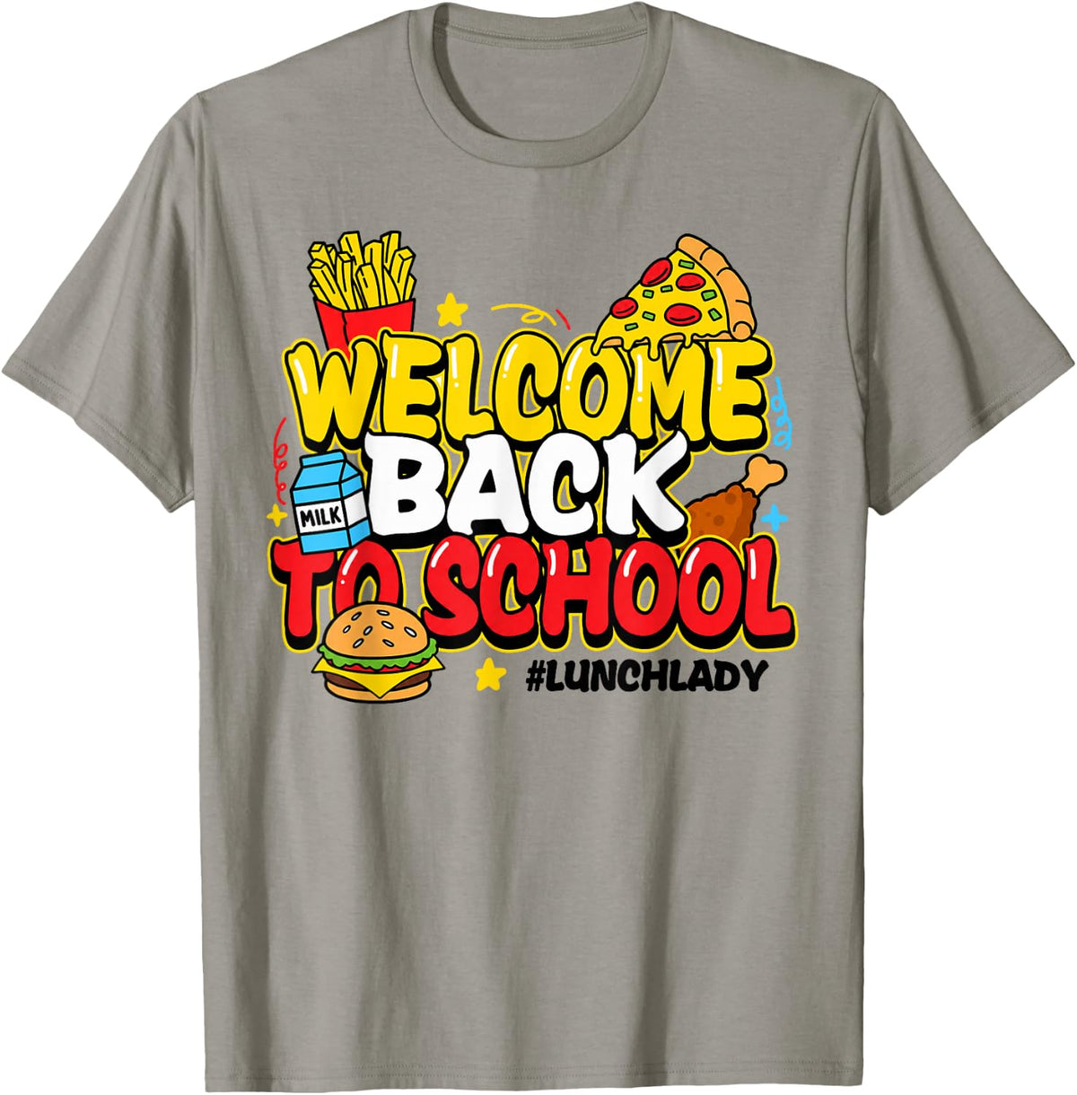 Welcome Back to School Lunch Lady Food Service Funny T-Shirt