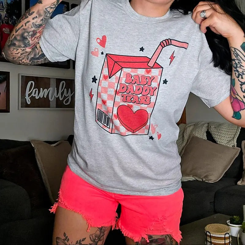 BABY DADDY TEARS tee or sweatshirt loose fit Hoodie | HypeDripTees.com