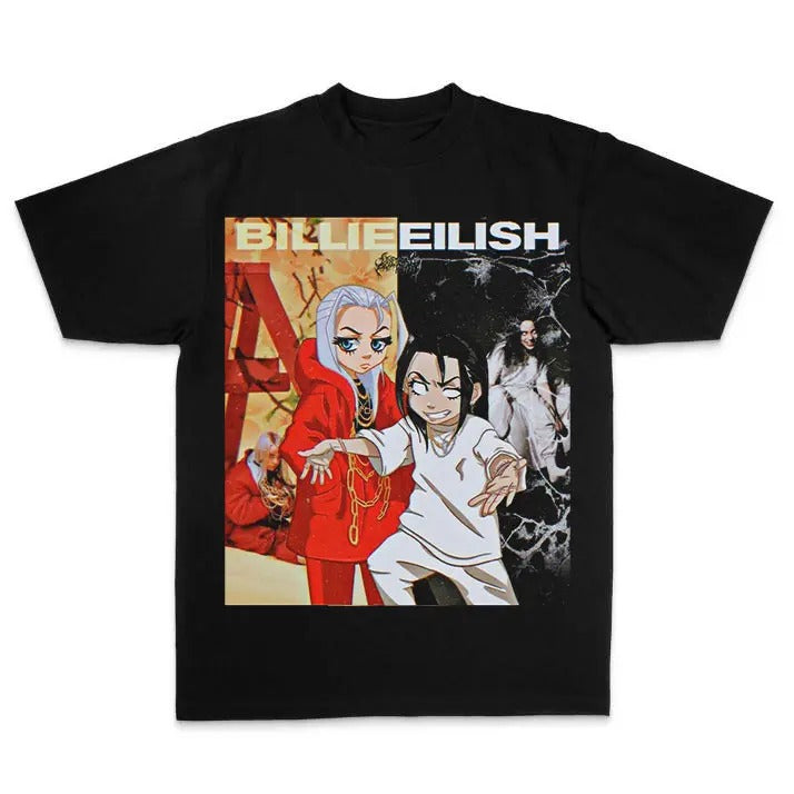 BBillieeee Eilishhh AI Photo Anime Graphic T-Shirt, Rnb T-Shirt Hoodie, Sweatshirt | HypeDripTees.com