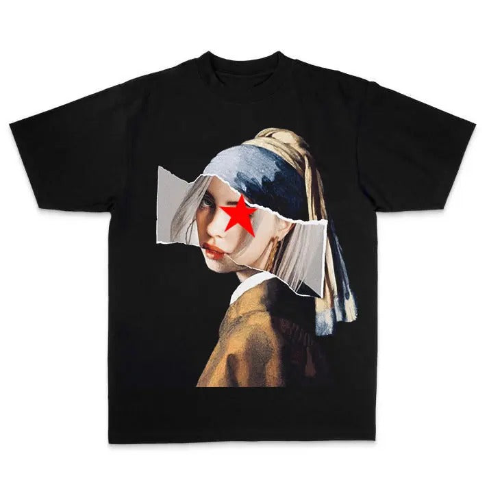 BBillieeee Eilishhh Photo "Girl with a Pearl Earring" Graphic T-Shirt, Rnb T-Shirt Hoodie, Sweatshirt | HypeDripTees.com