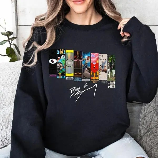BBunny albums shirt, Debi Tirar Mas Fotos Shirt, Latin Music Tee, Reggaeton Fan Gift Hoodie, Sweatshirt | HypeDripTees.com