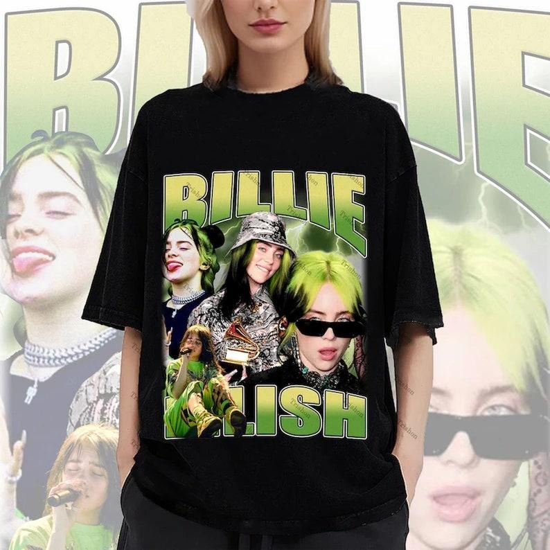 BILLIE Shirt, EILISH Shirt, Retro T-shirt Unisex Heavy Cotton Tee Hoodie, Sweatshirt | HypeDripTees.com