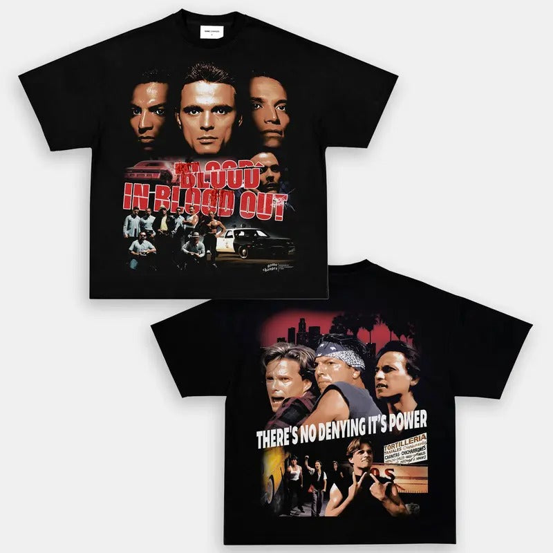 BLOOD IN BLOOD OUT TEE  Trending Movie T shirt Vintage 90s T-shirt gift for Movie fans gift for him gift for her unisex...