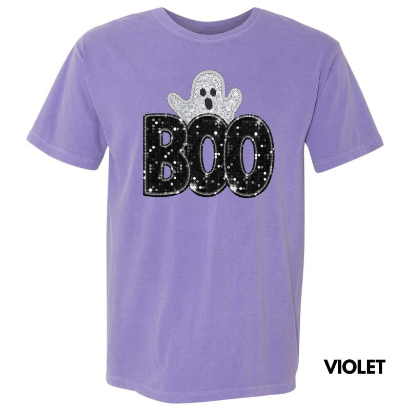 BOO & Ghost FAKE Glitter Comfort Colors T-Shirt 'NLB' Hoodie, Sweatshirt | HypeDripTees.com
