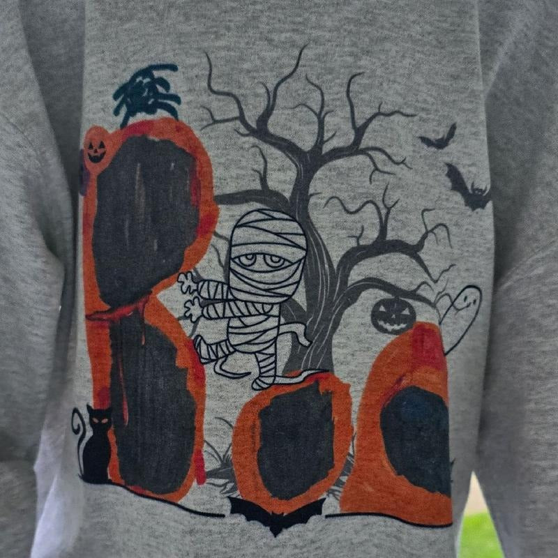 BOO Spooky Tee or Sweatshirt ( design explained in video ) Hoodie | HypeDripTees.com