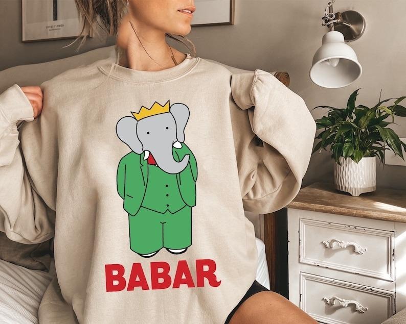Babar | Nostalgic TV Show | Crewneck | Sweatshirt | T Shirt Hoodie | HypeDripTees.com